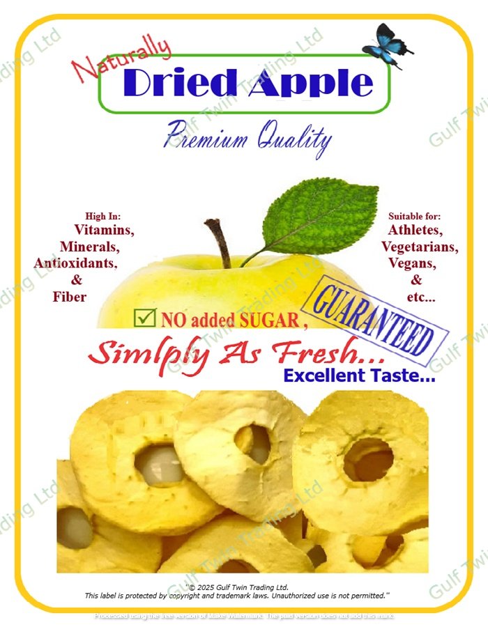 Premium slicedDried Apple